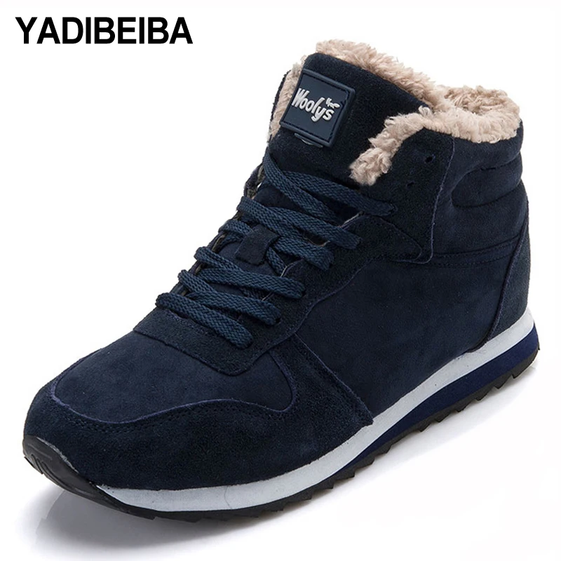 Мужская Вулканизированная обувь плюшевая теплая зимняя мужские кроссовки для