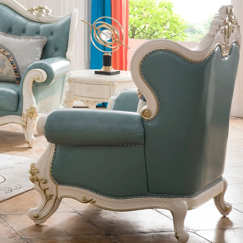 European living room sofa of modern sectional leather and chair from China manufacturer WA520 | Мебель