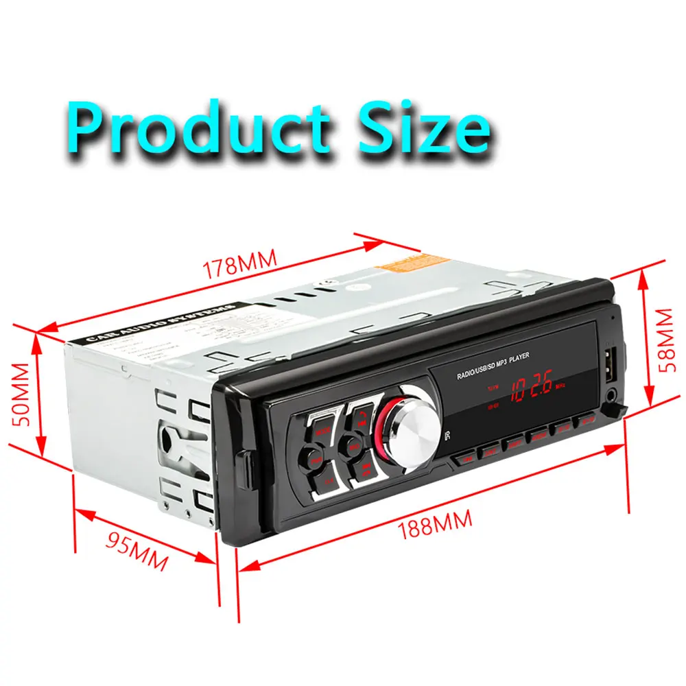 Онлайн Горячая Распродажа 12V автомобиль радио Bluetooth авто плеер MP3 стерео аудио