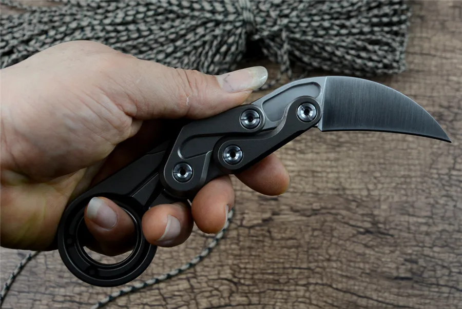 Нож M390 CS Go керамбит складной коготь EDC ножи TC4 титановая ручка с футляром Kydex для