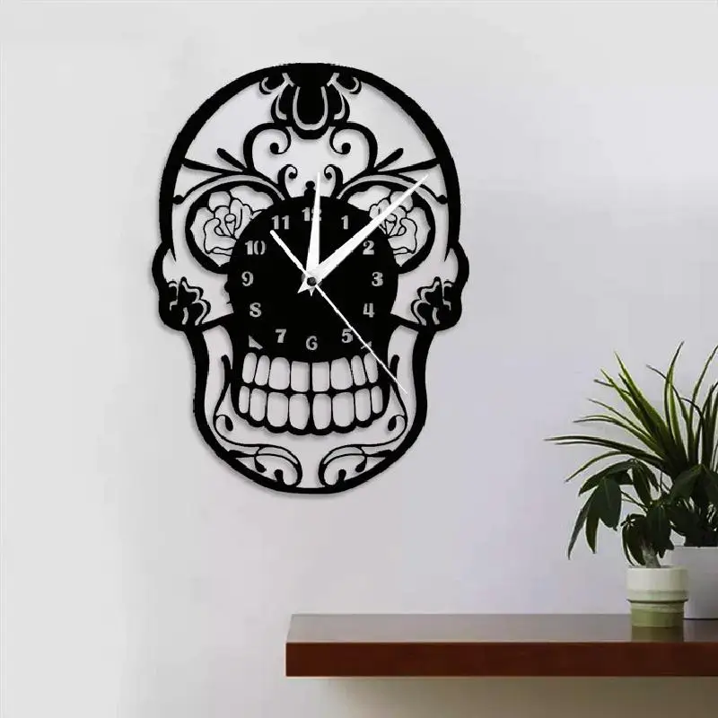 Креативные настенные 3d-часы с человеческим скелетом Череп современный дизайн
