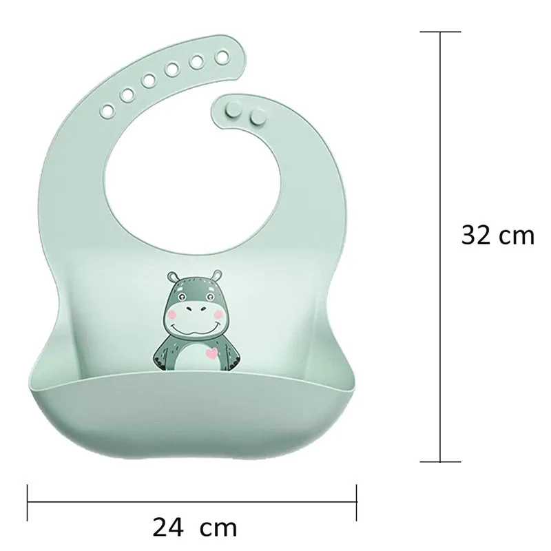 Warmom-Baberos impermeables para beb&eacute;, alimentaci&oacute;n de silicona, toalla de Saliva para beb&eacute;, delantales de dibujos animados para reci&eacute;n nacido, pa&ntilde;os ajustables para eructar, Bandana-2