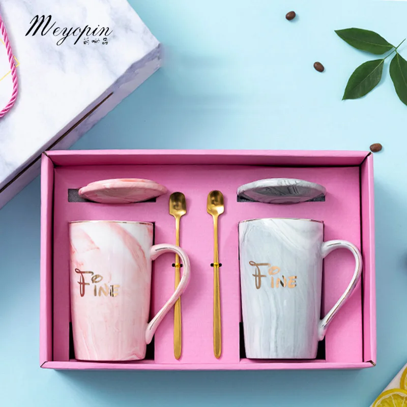 

Friends Coffee Mugs Ceramic Milk Cup with Spoon Cover for Birthday Valentine's Day Gift