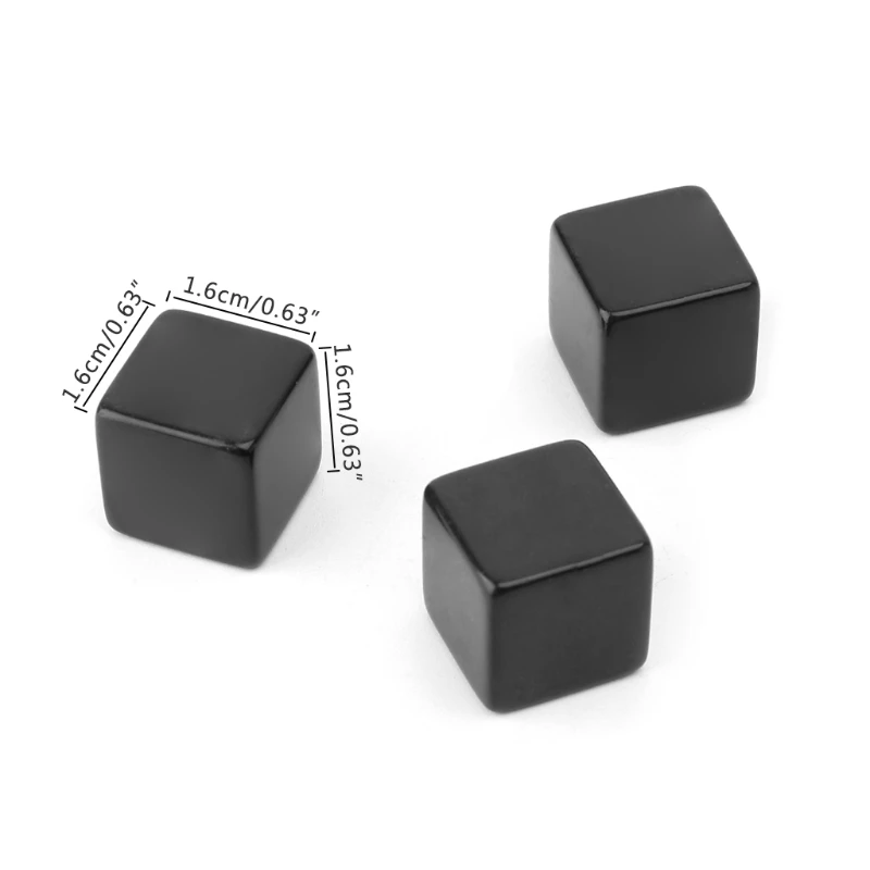 

20pcs 16mm Dice Square Corner Blank Dice DIY Board Game 6 Sided Engravable Dice