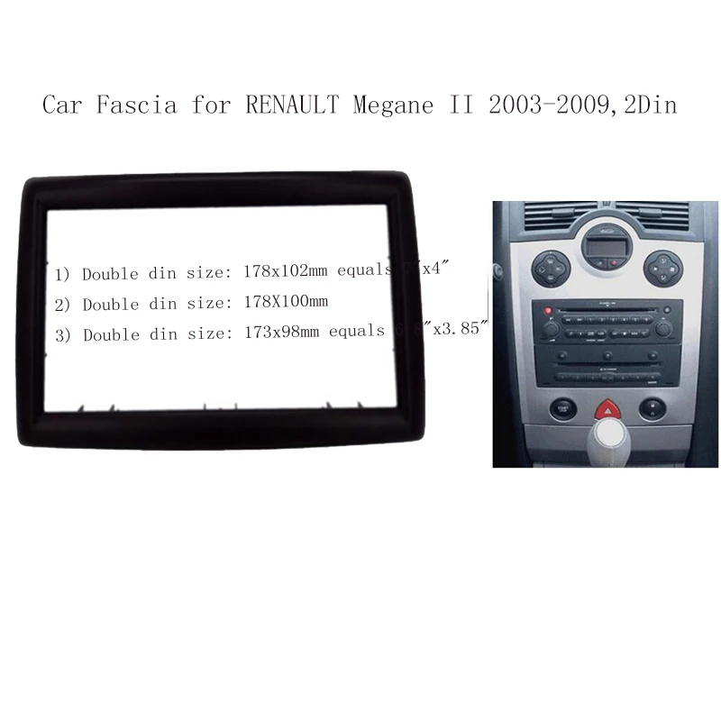 2 din/2 din рамка для RENAULT Megane II 2003 2009 DVD стерео панель монтаж приборной панели
