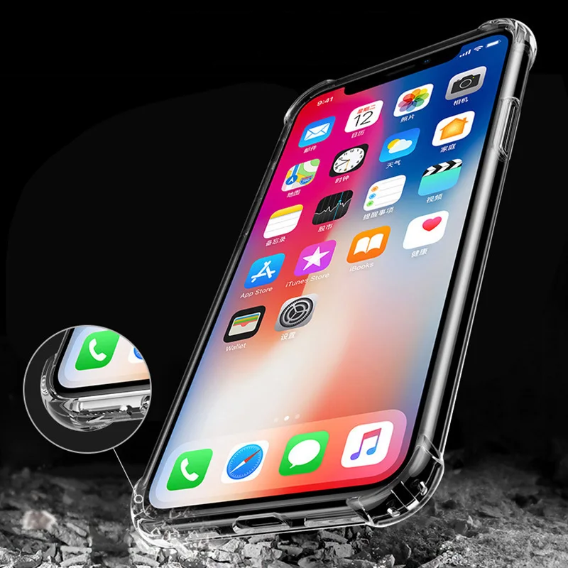 Прозрачный чехол для iPhone X XS XR Max 8 7 6 6S Plus | Мобильные телефоны и аксессуары