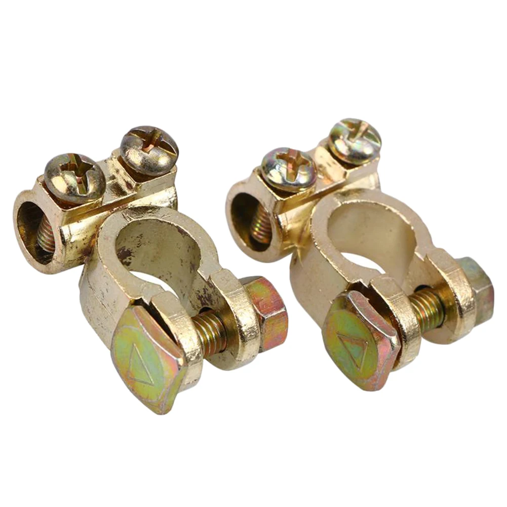 

2Pcs Positive + Car Vehicle Alloy Battery Terminal End Clamp Connector Accessories