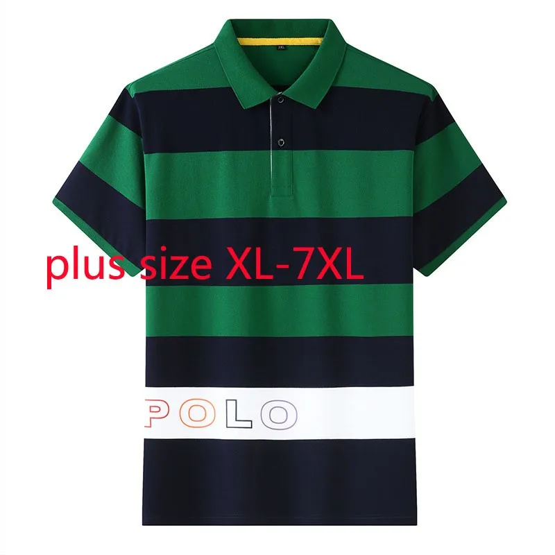 

New Arrival Fashion Suepr Large Summer Young Men Casual Stripe Short Sleeve Knitted T Shirt Plus Size XL 2XL 3XL 4XL 5XL 6XL 7XL