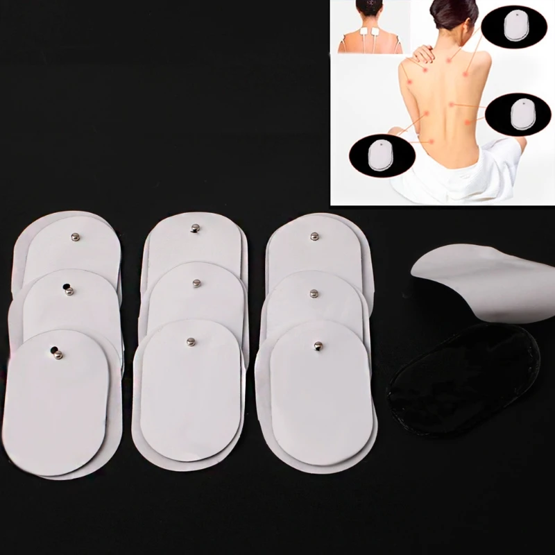 

10Pcs Silicone Gel Tens Units Electrode Replacement Pads For Massagers Practical U2JD