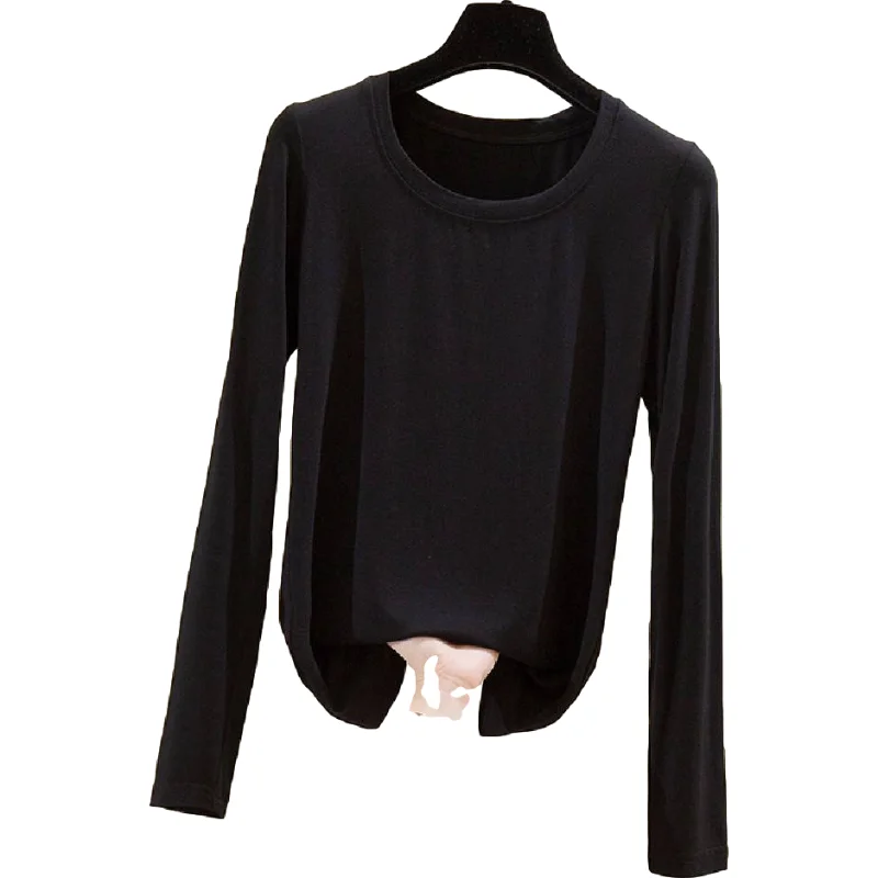 

New Spring Top Sexy T Shirt Women Elasticity T-Shirt Korean Style Tee Woman Clothes Slim Tshirt Female Skinny Long Sleeve Tops