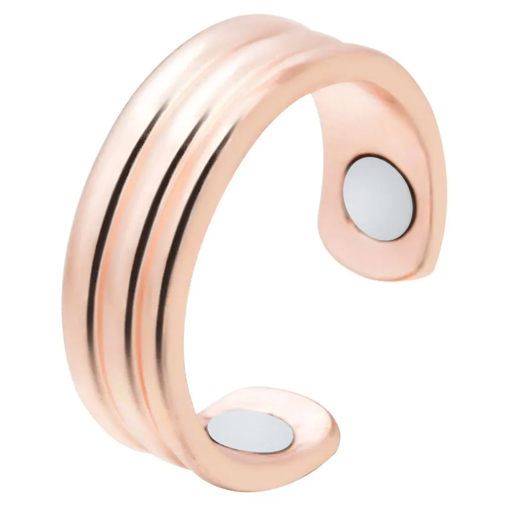 rose gold Взрывные Модели креативное кольцо магнитное здоровье кольцо из розового золота магнит открытое Золотое серебрянное кольцо магнитное кольцо здоровья потеря веса - Цвет: rose gold
