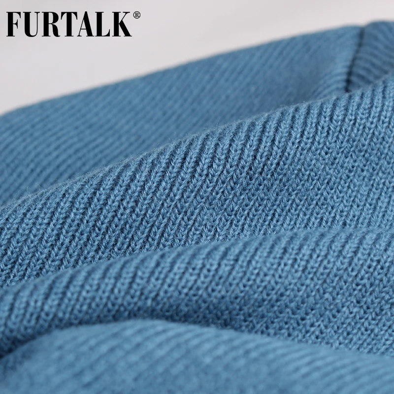 FURTALK Зимняя Шапка Женская и Мужская Кепка и Влюбленная Бини Вязаная Шляпа Зимний Вязаный Бини Шапки Женские для Девочек Головные Уборы для Женщин