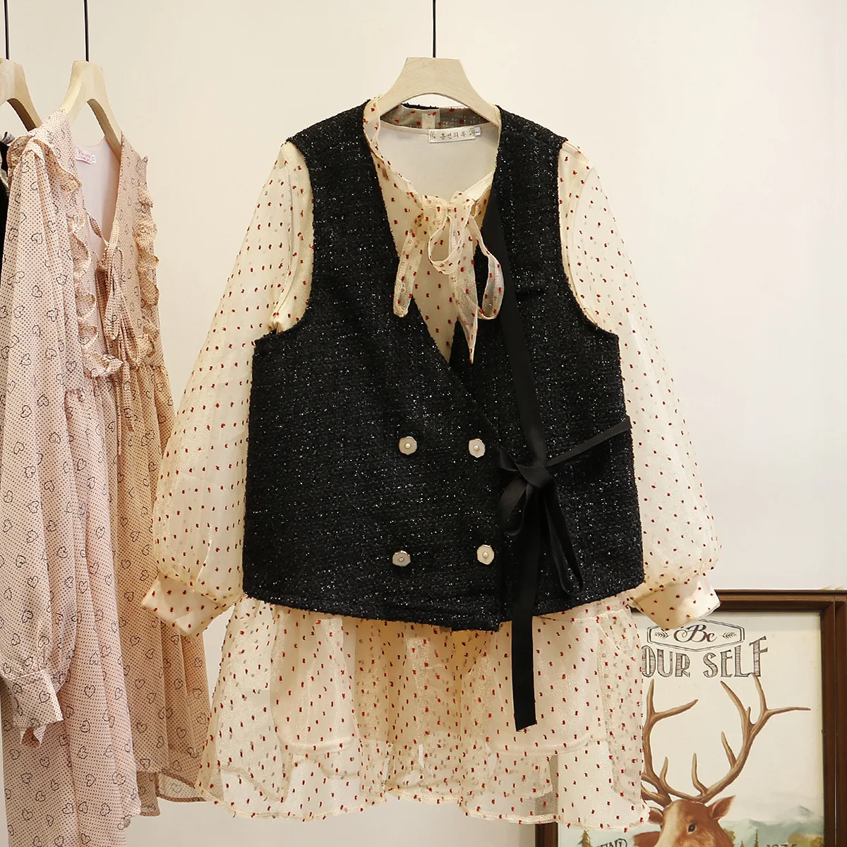 Женские комплекты Весна 2020 приталенное женское шифоновое платье с длинным