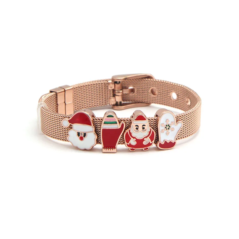 Браслет из нержавеющей стали Somsoar браслет с подвеской в виде горки цвета розового