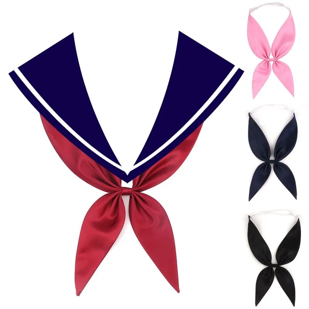 

Lolita JK Satin Cravat Girls Suits Accessories Ladies Bow tie Classic Shirts Neck Ties Business Bowknot Student Ties