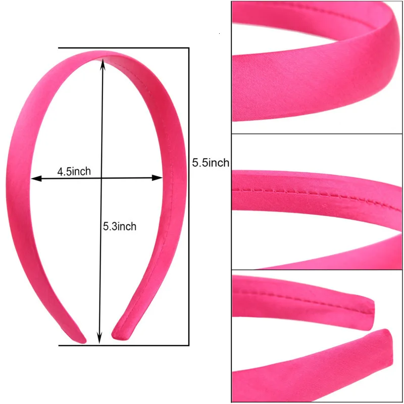 2 см однотонные Цвет плотная Haribands атласные головные ободки повязки для женщин