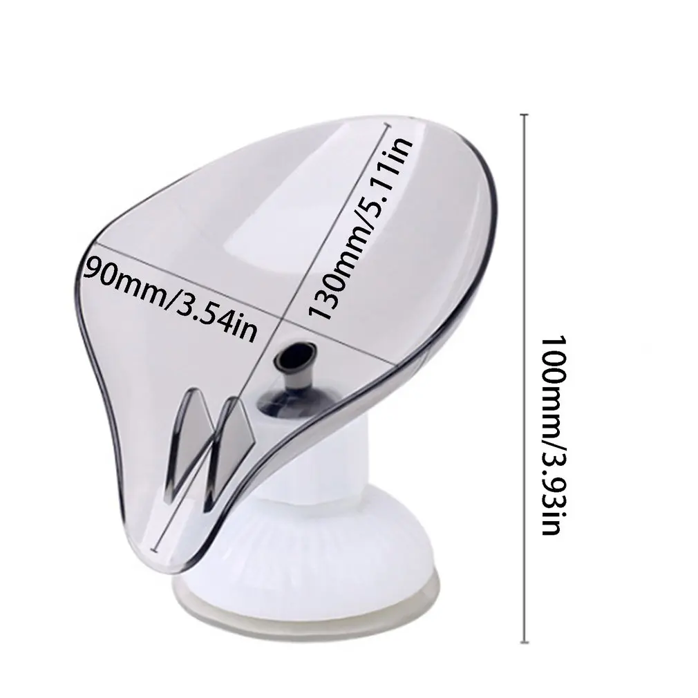 

Rotatable Suction Cup Drain Soap Dish Box Self-draining Design Split Multi-function Durable Soap Dish Case