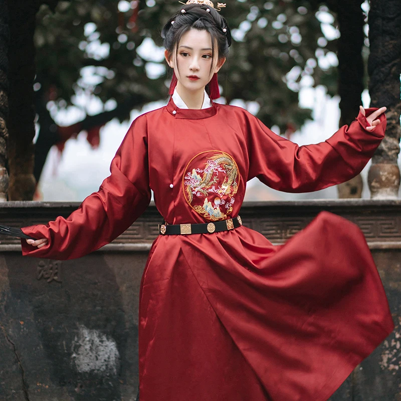 

Hanfu Mo Dao Zu Sh Tang Dynasty Round Neck Long Robe Traditional Chinese Folk Dance Costumes Men And Women Daily Hanfu