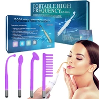 portable high frequency facial machine electrotherapy wand device acne remover face massager lifting beauty spa skin tightening