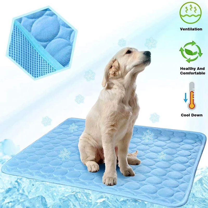 

Washable Summer Cooling Mat for Dogs Cats Kennel Mat Breathable Pet Crate Pad Cusion Sleep Mat for Carrier Bag Dog Self Cooling