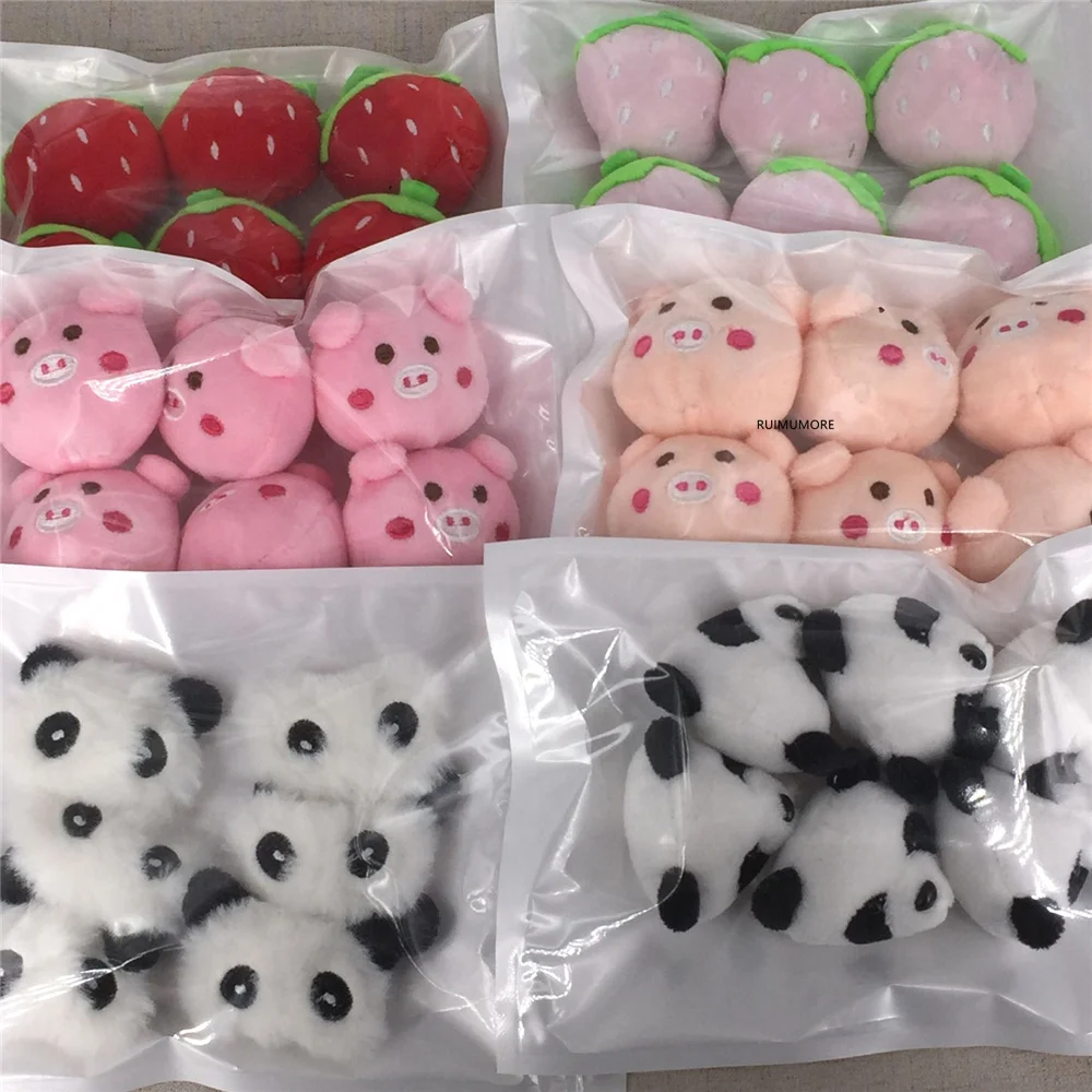 6 шт./компл. маленькая панда 4-5 см динозавр выбор кота плюшевая игрушка-животное