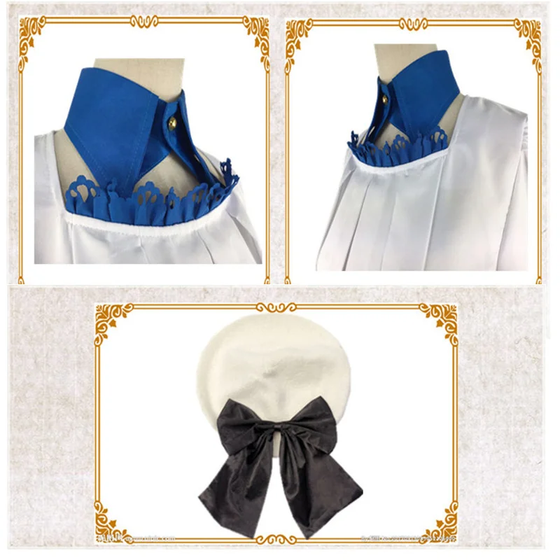 

Anime In Spectre Cosplay Invented Inference Iwanaga Kotoko Dress Wig Women White Lolita Dress Hat Kyokou Suiri Costume Full Set