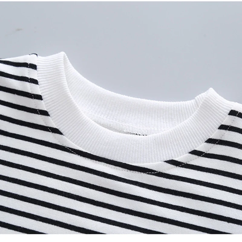 

New Spring Baby Boys Clothes Children Vest Striped T-Shirt Pants 3Pcs/Sets Autumn Toddler Casual Costume Kids Cotton Tracksuits