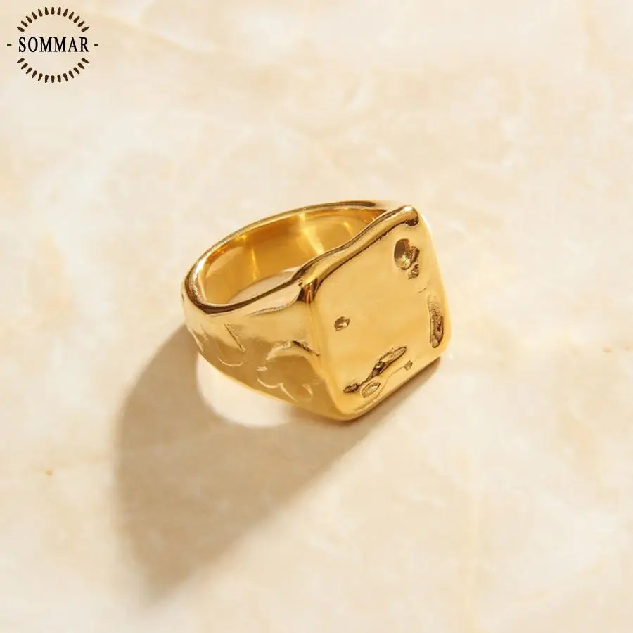 Фото SOMMAR Горячая распродажа! 18KGP позолоченное необычное уникальное кольцо кольца на