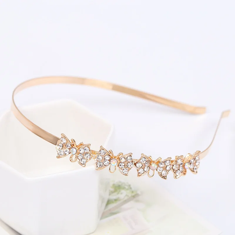 

The new 2020 luxury tide of Greek goddess girl rose electric gold-plated silver buckle fashion hair hoop diamond jewelry A4
