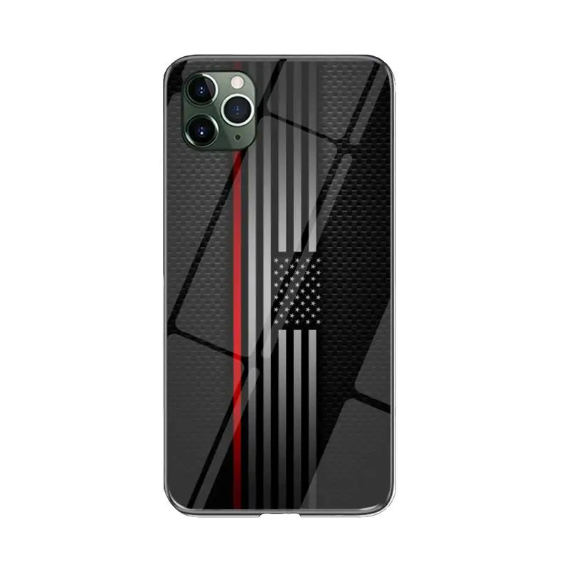 

FHNBLJ American Flag Phone Case For iPhone 12 mini 12 PRO Max 11 pro XS MAX 8 7 6 6S Plus X XR cover
