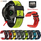 Ремешок силиконовый для Garmin Fenix 6X 6 6S Pro 5X 5 5SPlus 3HR, Спортивный Простой быстросъемный браслет для наручных часов, 26 22 мм