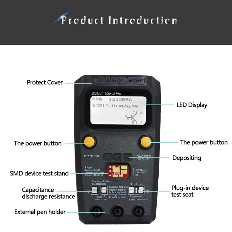 Цифровой тестер ESR02 Pro для транзисторов | Инструменты