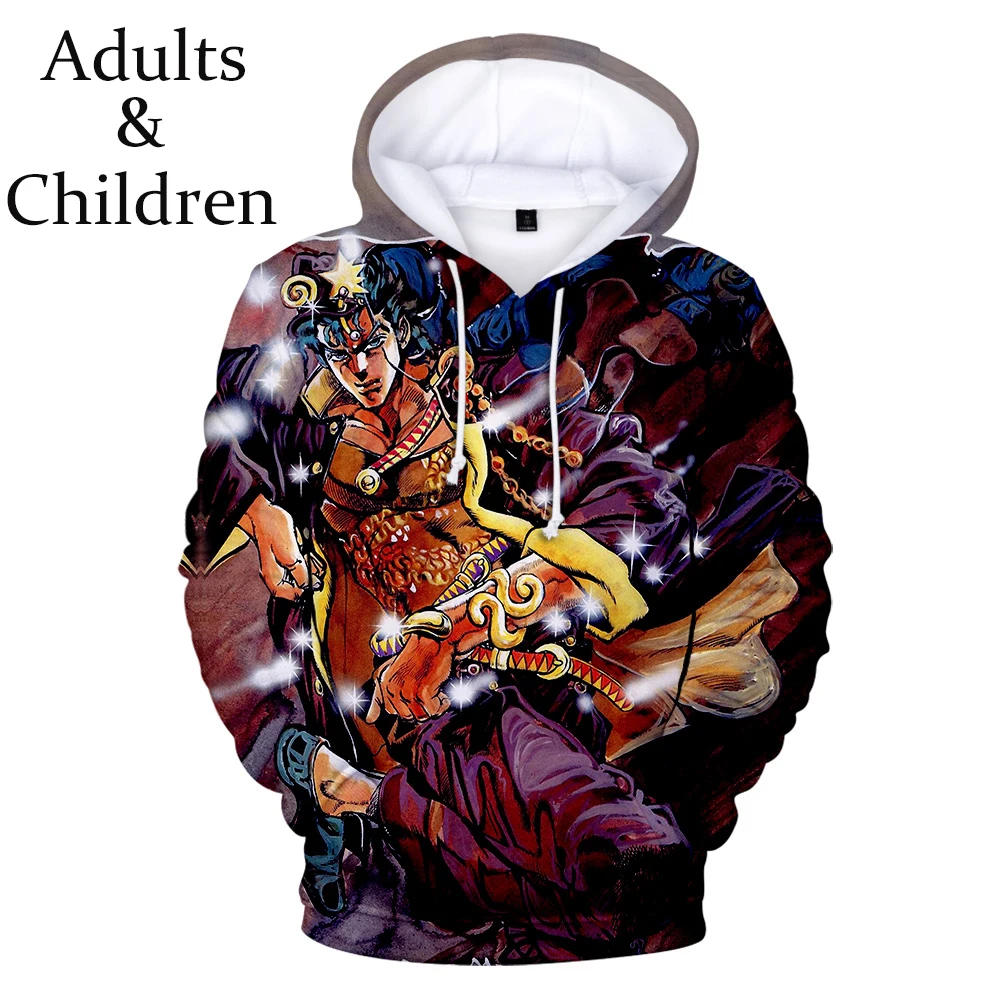 Комикс Джоджо 3D толстовки с принтом Мужские Модные женские свитшоты Детская