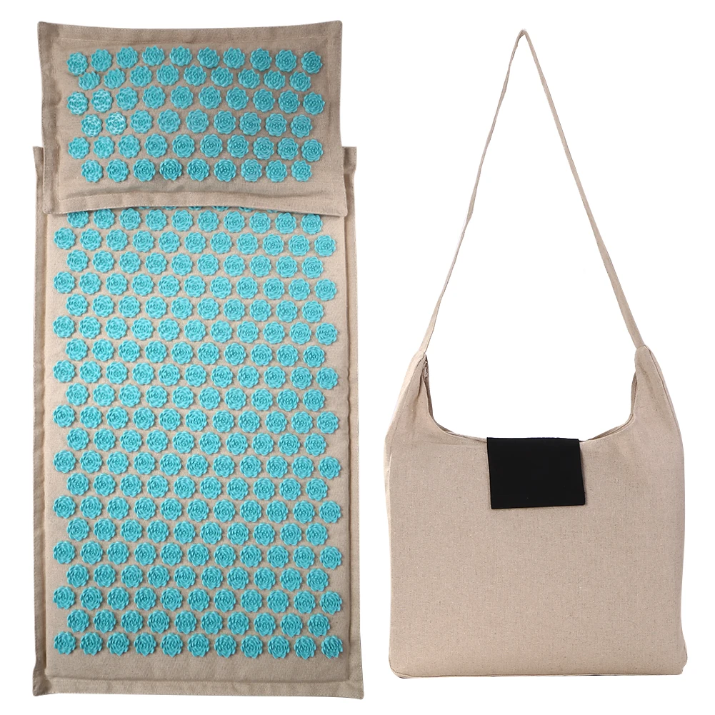 Акупунктурный Массажный коврик подушка в хлопковом пакете для йоги и