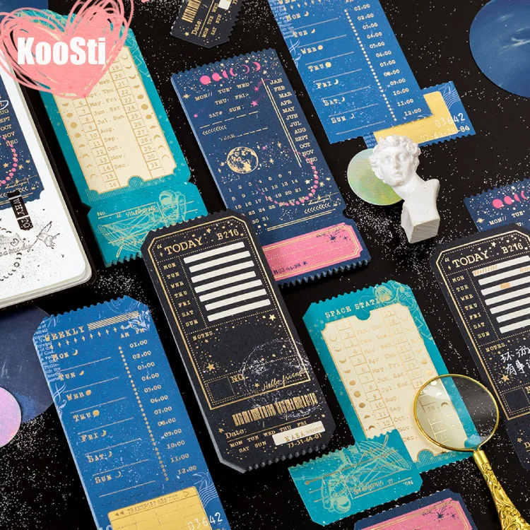 Блокнот для записей 20 шт./компл., блокнот для записей, винтажный бумажный блокнот для записей, дневник, планировщик, «сделай сам», с золотым т...