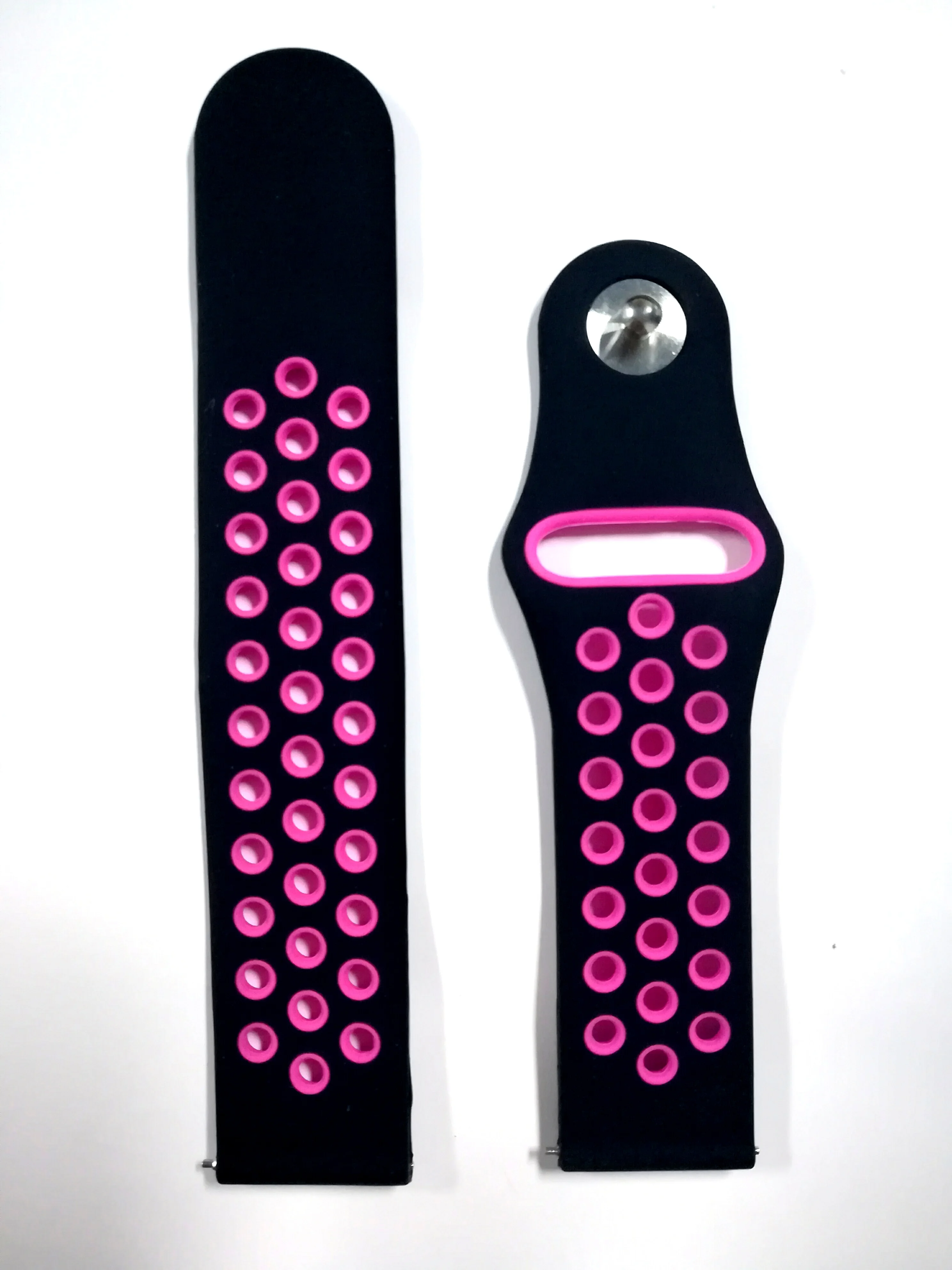 black pink 22/20 мм Huami Amazfit band для samsung Шестерни спортивные S2 S3 Galaxy часы активное 2 42 мм 46 мм силиконовый ремешок для часов для Pebble Time huawei gt - Цвет ремешка: black pink