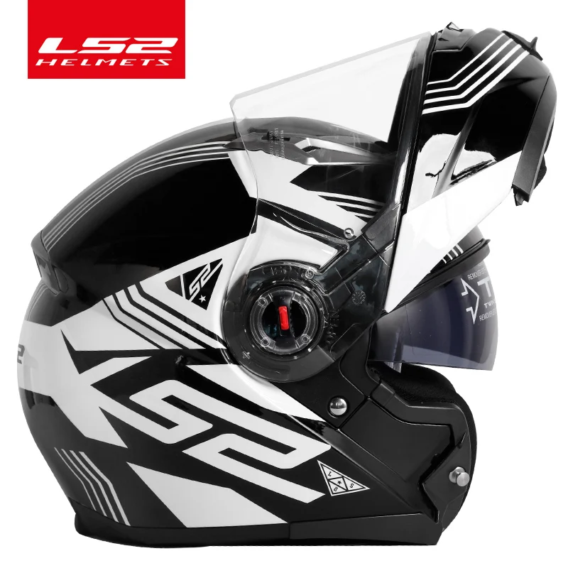 Capacete LS2 FF370 moto rcycle шлем ls2 кожаный чехол из искусственной кожи (двойной козырек