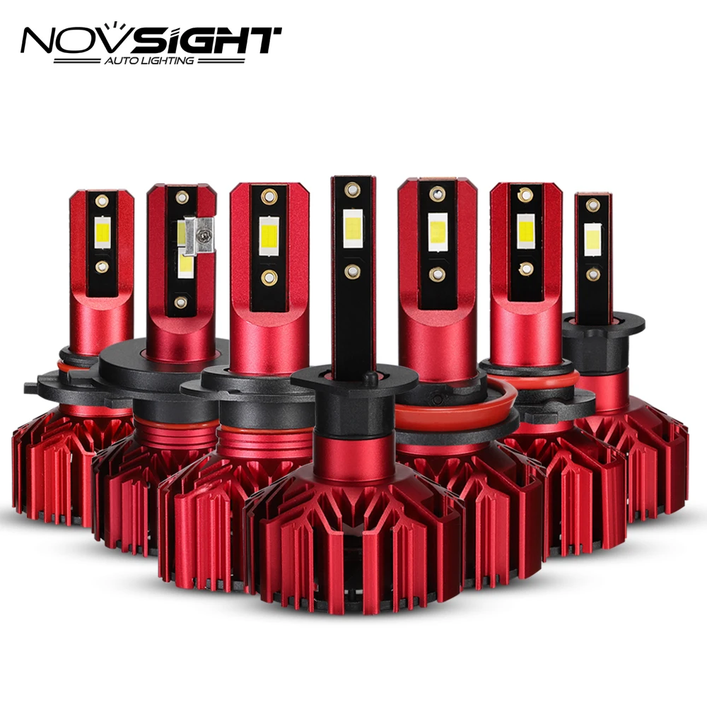 Лампы светодиодные NOVSIGHT H4 H7 H11 H1 H3 9005 9006 HB4 для автомобиля фары дальнего и ближнего