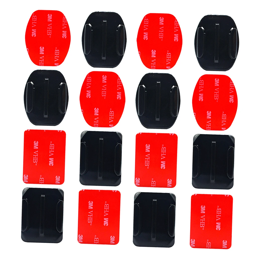 16 упаковок двухсторонний клеевой коврик с плоским клеевым креплением для шлема