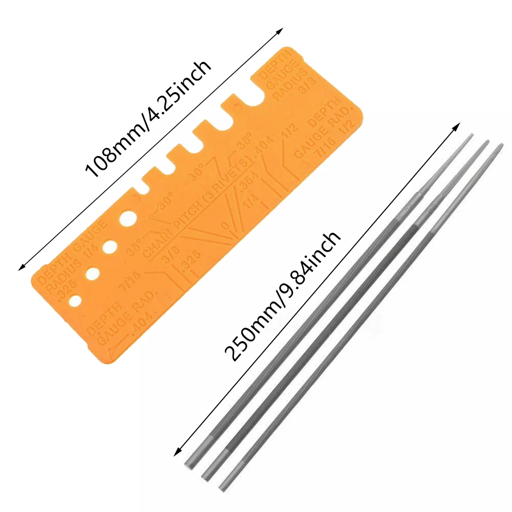 

10PCS Chainsaw Sharpener File Kit Universal Flat File Holder Depth Gauge Slot Cleaner Fast Filing And Slicing For Electric Saw