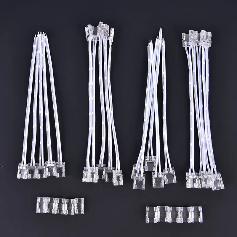 

5pcs High Density COB LED Strip Connector for IP20 8mm 10mm 2pin Single Color Tape Light Strip to Wire FOB Connectors