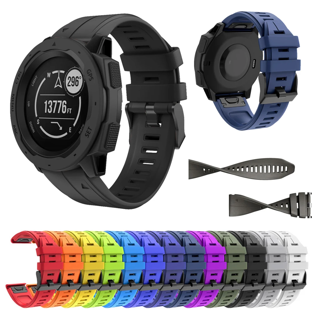 Ремешок силиконовый быстросъемный для Garmin Fenix 5X 6X 6 5 6splus пособие Mk1 Easyfit 26 22 20