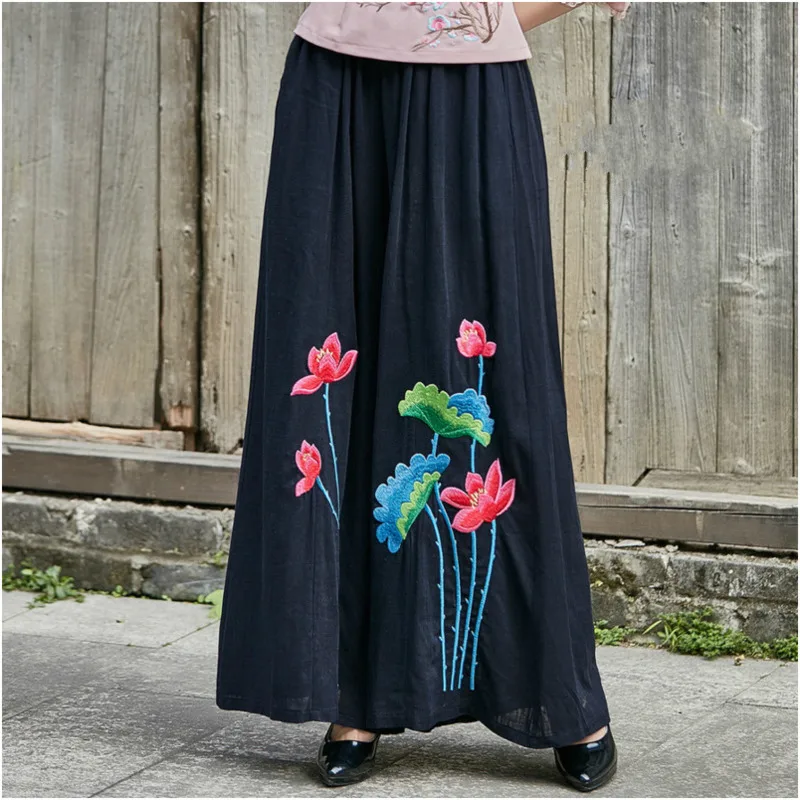 Женские брюки свободного покроя из хлопка и льна | Тематическая одежда униформа