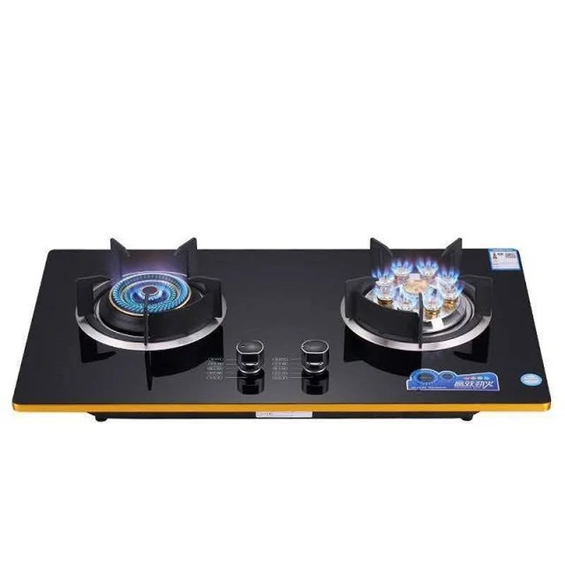 

China Kitchen Gas Stove Gas Electric Combination 2 Burners Cooking Appliances