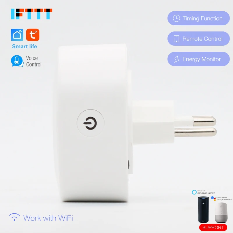 16A умная швейцарская вилка Switzerland Wifi розетка Голосовое управление работает с Google
