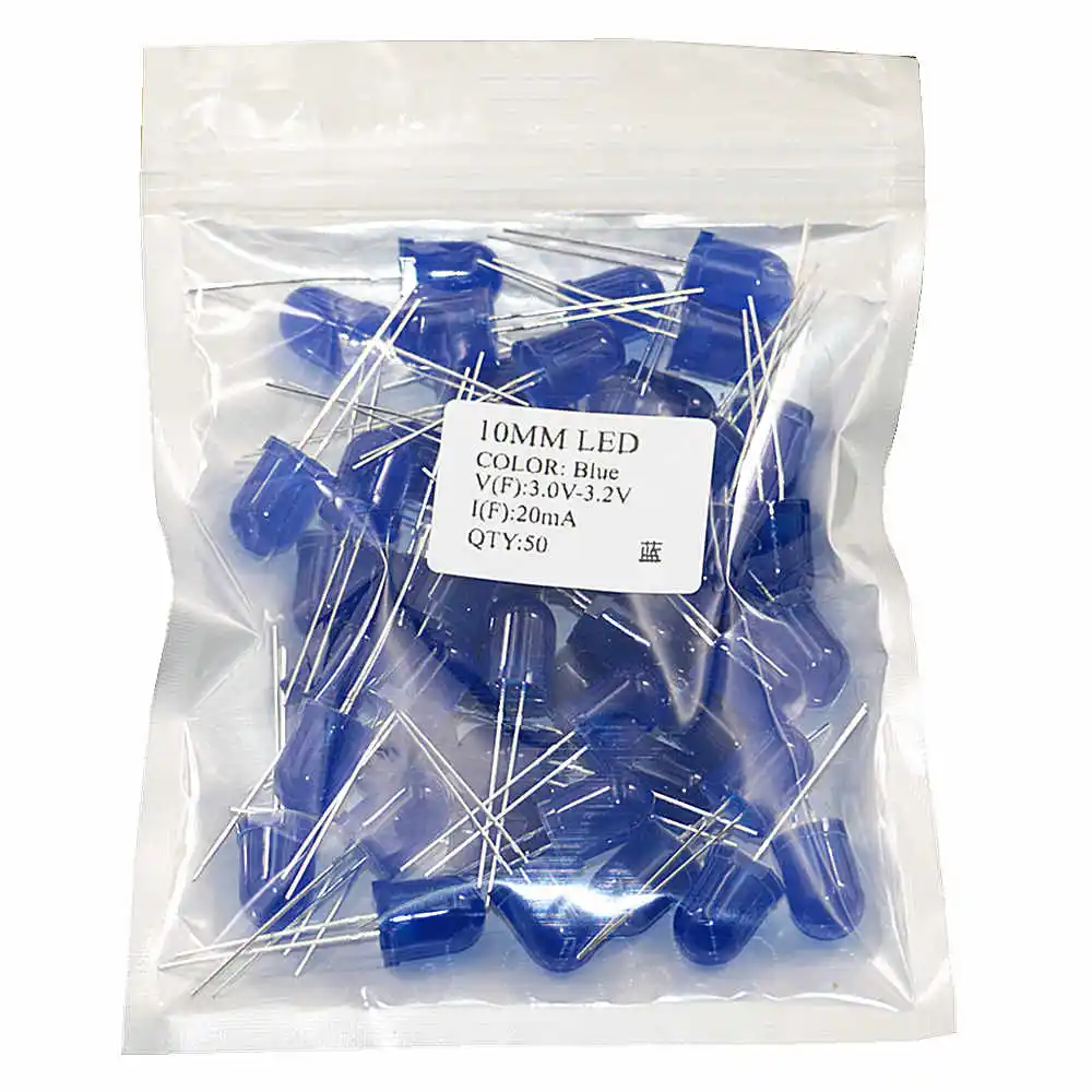 F10 10 мм светодиодный излучающий диод красный белый желтый и зеленый цвета синий 3V