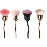 nivada nail art glittter power brush for manicure metal pink head blush brushes beauty tool gel nail accessories