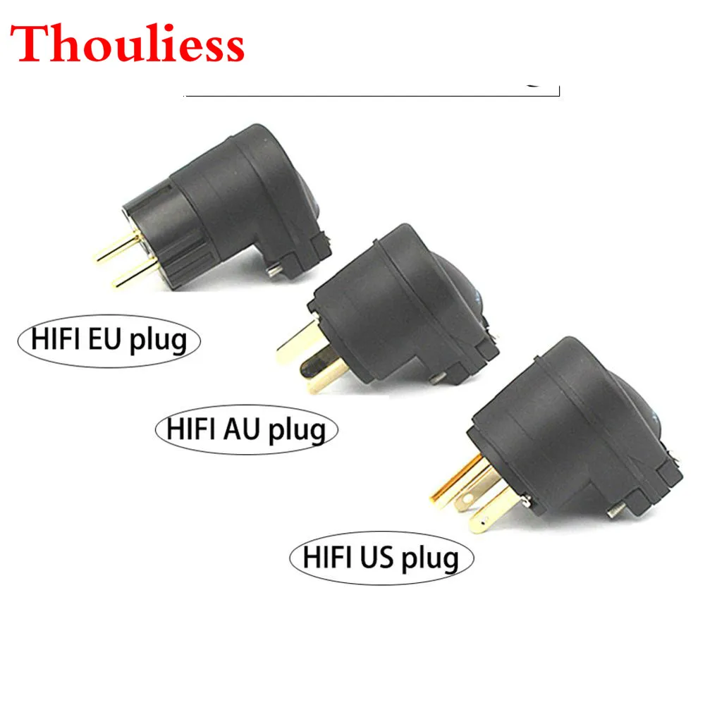Thouliess pai HIFI 90 градусов позолоченный штекер питания EU/US/AU разъем IEC для усилителя