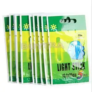 

50Pcs Multi-Color 4.5x37mm Fishing Float Fluorescent Lightstick Light Night Float Rod Lights Dark Glow Stick for Fishing/Party