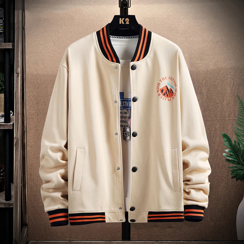 

New Arrival Brand Patchwork Single Breasted Appliques Bomber Jacket Men Embroidery Fashion Baseball Uniform Casual Coat Men